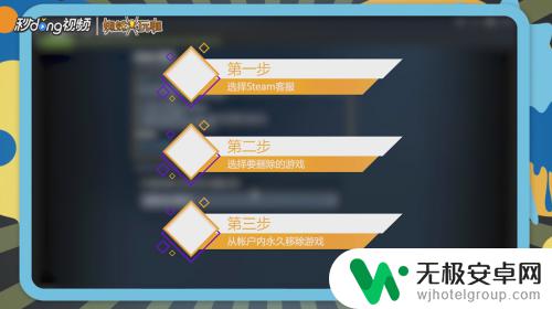 steam如何删除已购买的游戏 如何彻底删除steam游戏库中的游戏