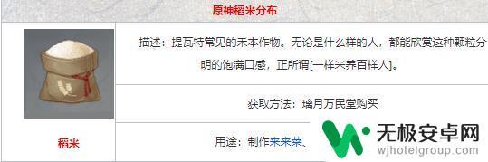 原神的稻米在哪里获得 原神稻米如何获得