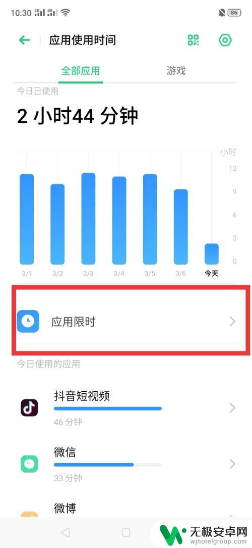 oppo手机如何设置点击次数 oppo手机如何设置应用使用时间限制