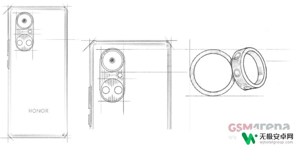 华为两个大圆圈摄像头的手机 荣耀50双圆环镜头