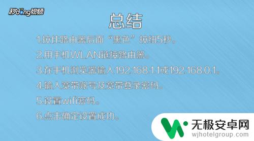 手机怎么重置路由器密码 手机怎么操作重置路由器WiFi密码