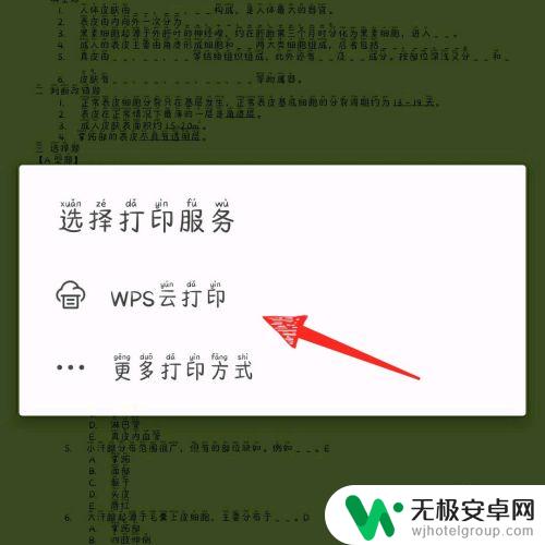 手机wps如何连接无线打印机 手机版wps office连接打印机的步骤