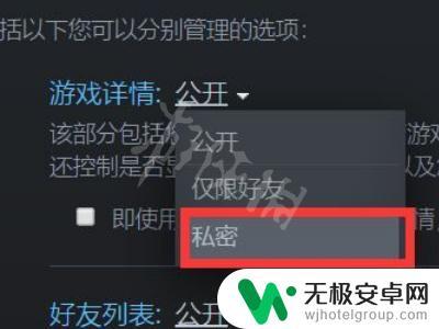 steam对好友隐藏游戏 如何隐藏Steam游戏不让好友看到