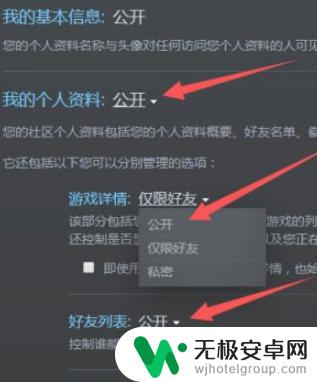 手机steam怎么公开个人资料 手机Steam隐私设置公开方法