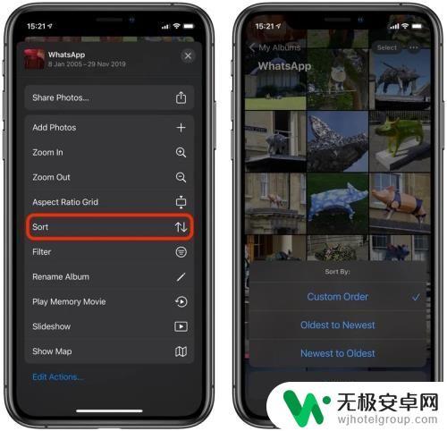 苹果手机相册排序怎么更改 如何在iPhone照片应用中更改图片或视频的排列顺序