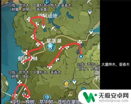 原神什么树稀有 原神木材采集路线图