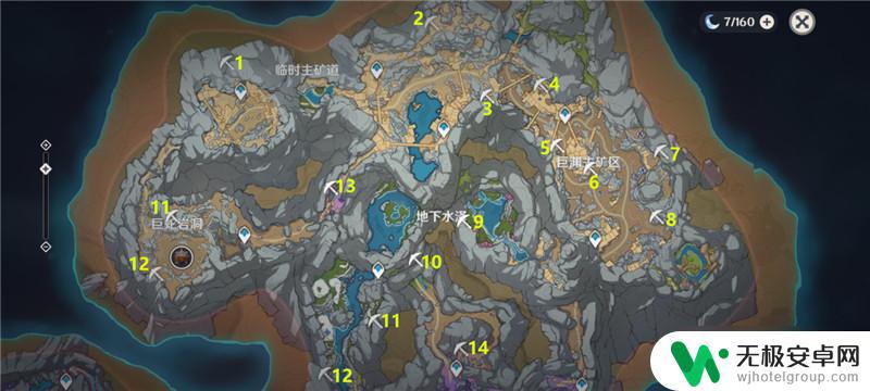 原神矿点分布图 原神2.6版本全地图富矿石点位置