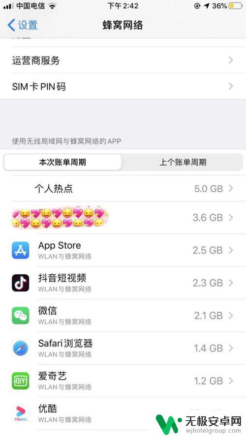 苹果手机怎么看app使用流量 苹果手机如何查看某个App的流量使用情况