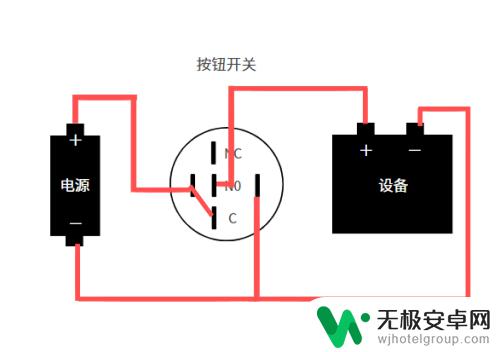 手机开关按钮怎么接 一开一闭按钮开关接法示例图