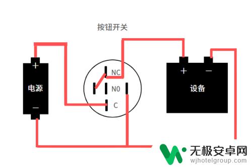 手机开关按钮怎么接 一开一闭按钮开关接法示例图