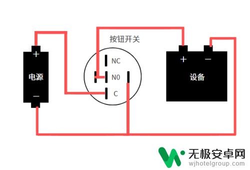 手机开关按钮怎么接 一开一闭按钮开关接法示例图