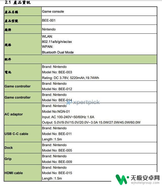 曝光任天堂Switch 2游戏掌机：配备5220mAh电池，支持36W快充